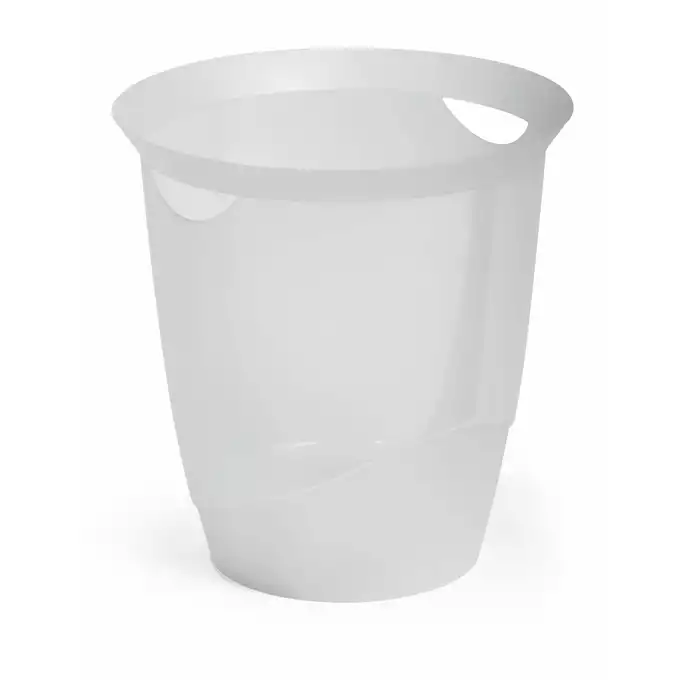 Plastikowy kosz na śmieci 16 litrowy przezroczysty