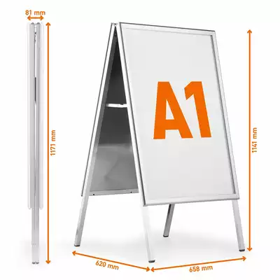 Potykacz FOLD OUTDOOR A1, srebrny