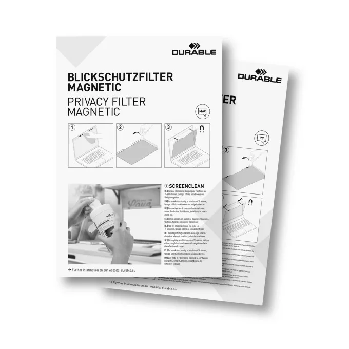 FILTR PRYWATYZUJĄCY DURABLE MAGNETIC MACBOOK® PRO Z MAGNETYCZNYM MOCOWANIEM I ETUI OCHRONNYM