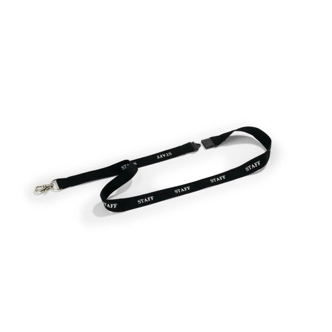 Taśma tekstylna DURABLE z nadrukiem &quot;STAFF, 20 mm, czarna (10 sztuk)