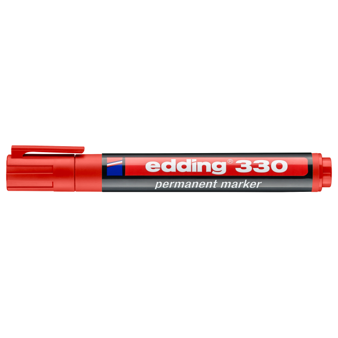 Marker pernamentny Edding 330 ścię. koń. czerwony
