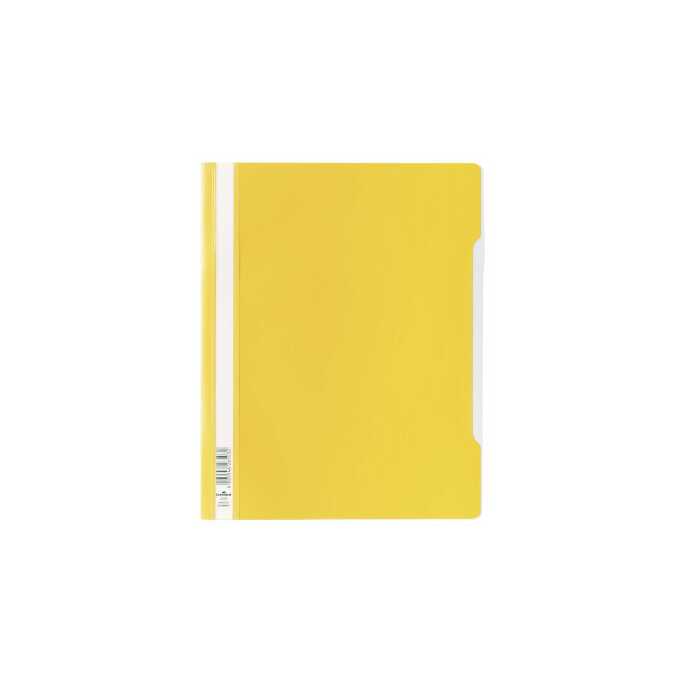 Skoroszyt twardy A4 z przezroczystą okładką - Kolor: żółty