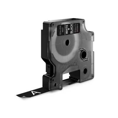 DYMO LM Taśma D1 12mm x 7m biały nadruk na czarnym tle