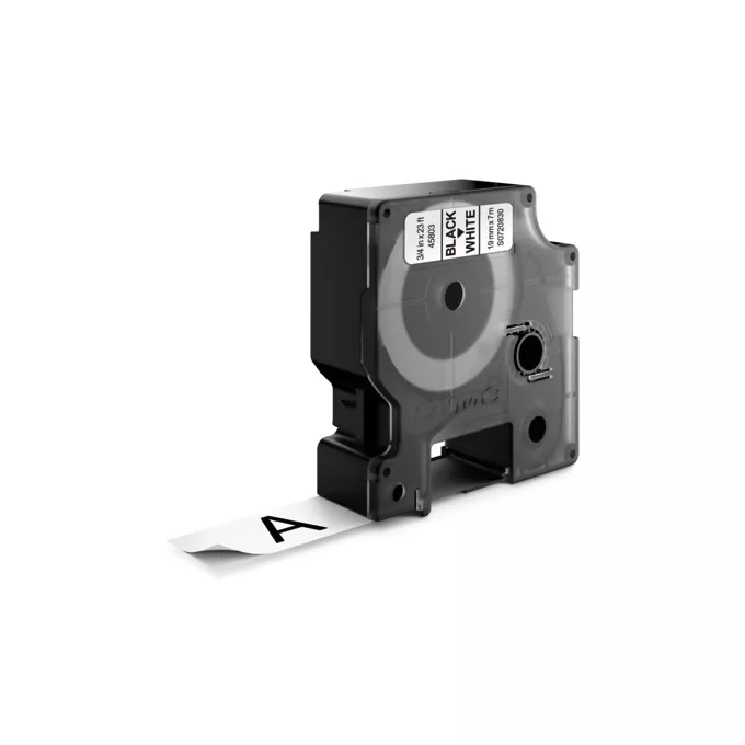 DYMO LM Taśma D1 19mm x 7m czarny nadruk na białym tle