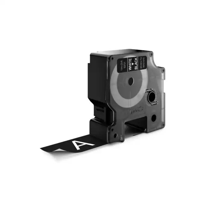 DYMO LM Taśma D1 24mm x 7m biały nadruk na czarnym tle