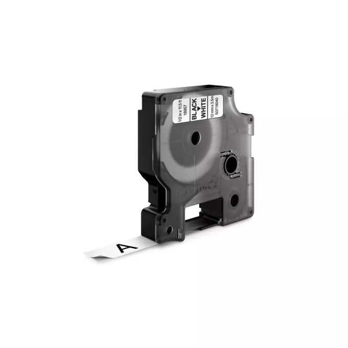 DYMO LM Taśma D1 nylonowa czarny nadruk na białym tle 12mm x 3,5m