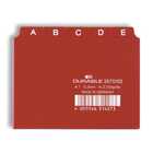 Przekładki A7 25 szt. 5/5 do kartoteki z wydrukowanymi indeksami 20mm - Kolor: czerwony