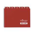 Przekładki A6 25 szt. 5/5 do kartoteki z wydrukowanymi indeksami 25mm - Kolor: czerwony