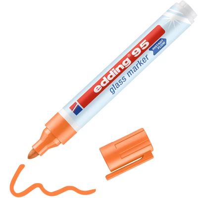 MARKER DO SZKŁA E-95 EDDING, 1,5-3MM, POMARAŃCZOWY